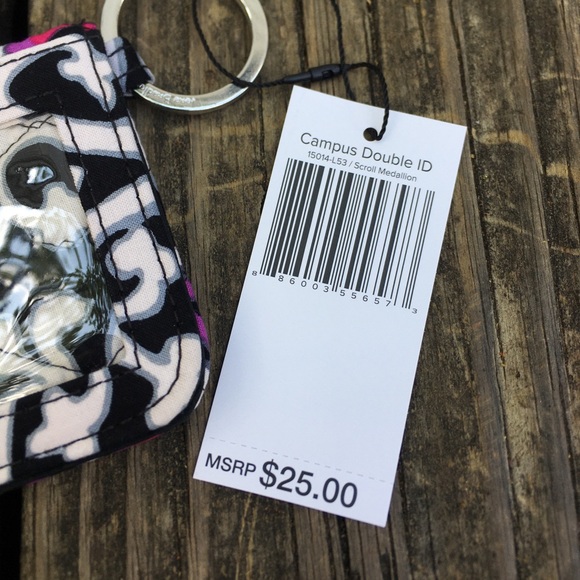 Vera Bradley Campus Double ID Scroll Medallion! - Picture 2 of 5